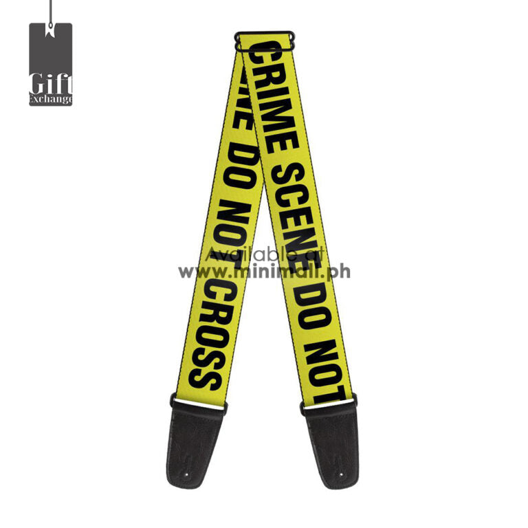 CRIME SCENE: DO NOT CROSS GUITAR STRAP