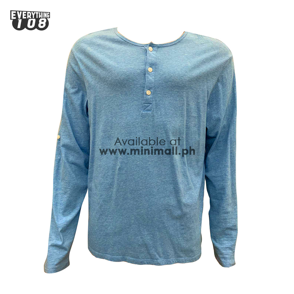 PLAIN LIGHT BLUE BUTTONED LONG SLEEVES