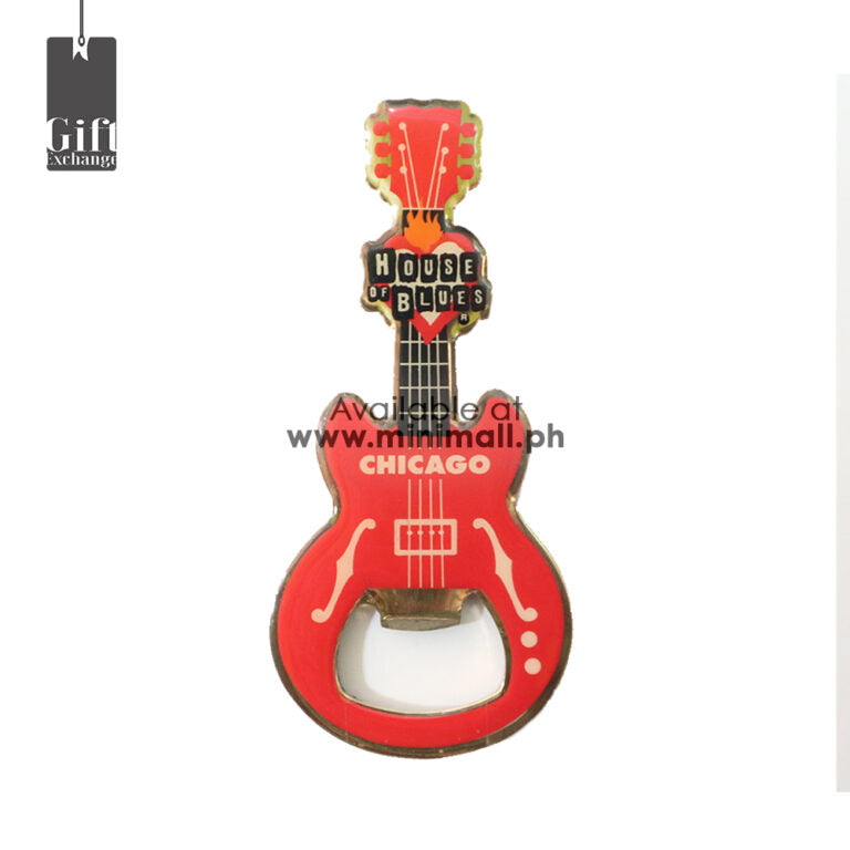 HOUSE OF BLUES: CHICAGO GUITAR BOTTLE OPENER AND MAGNET