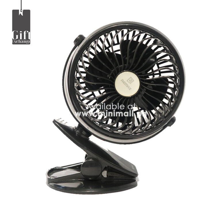 REMAX: USB RECHARGEABLE CLIP ON DESK MINI FAN