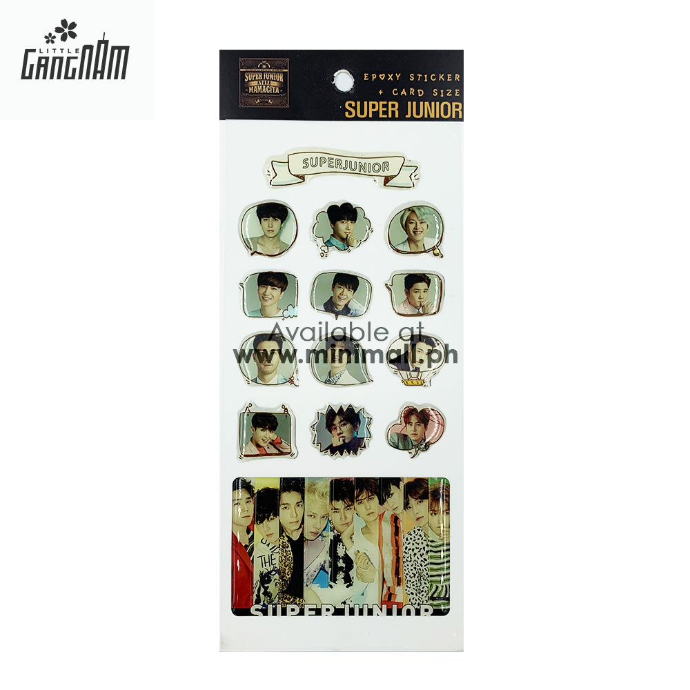 SUPER JUNIOR - EPOXY STICKER + CARD SIZE