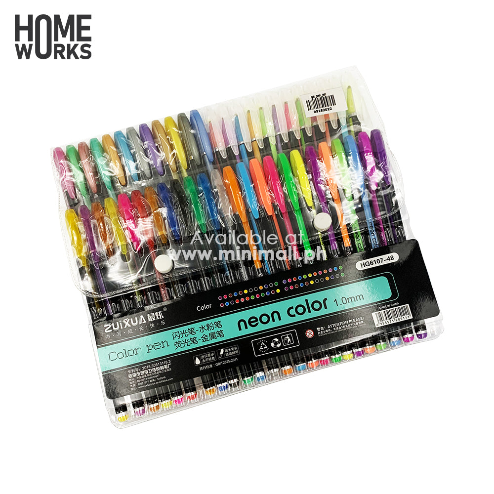 ZUIXUA - COLOR PEN NEON 48 COLORS (1.0MM) HG6107-48