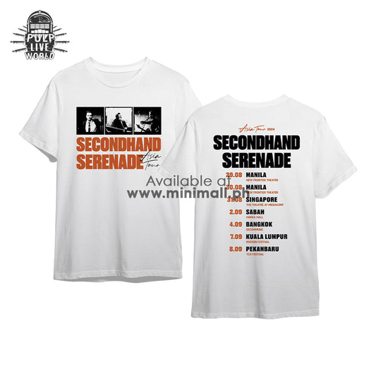 SECONDHAND SERENADE: White Tour Shirt