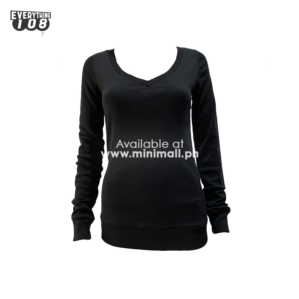 BLACK VNECK LONGSLEEVE