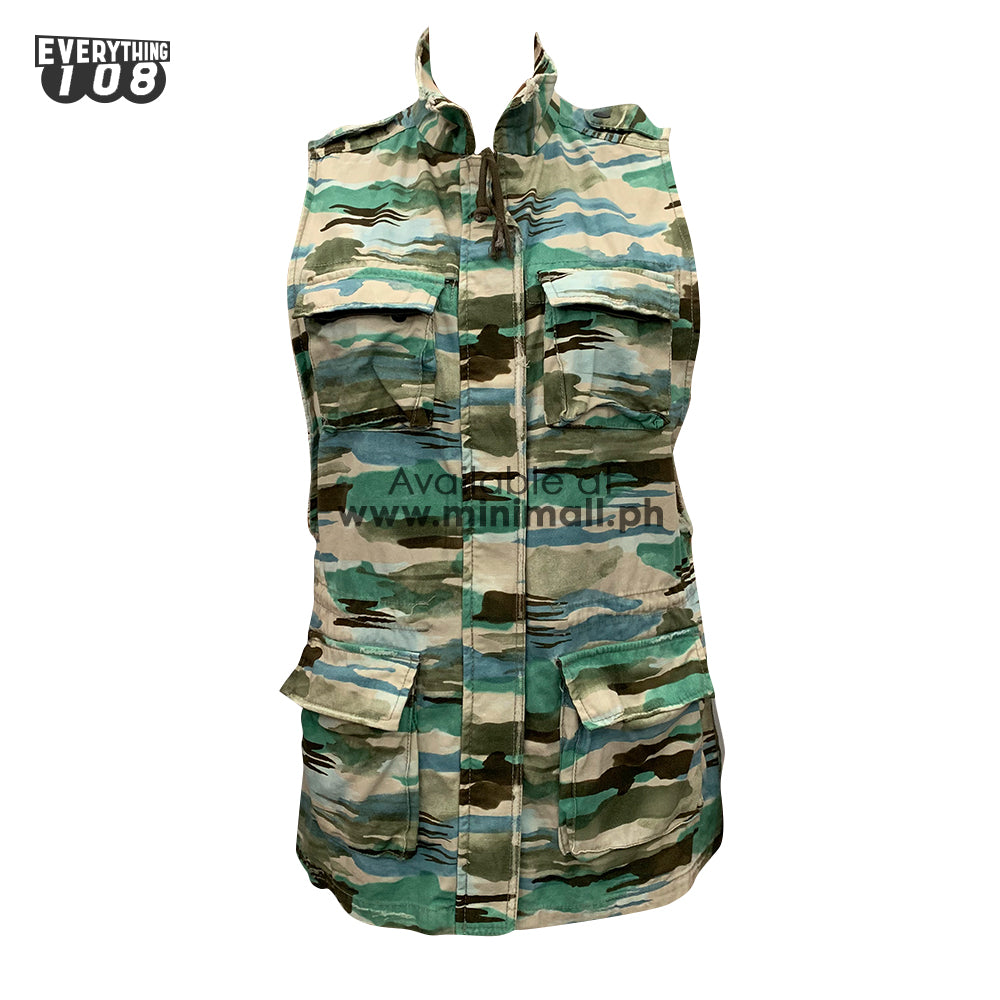 DIVIDED DENIM CAMOUFLAGE SLEEVELESS TOP