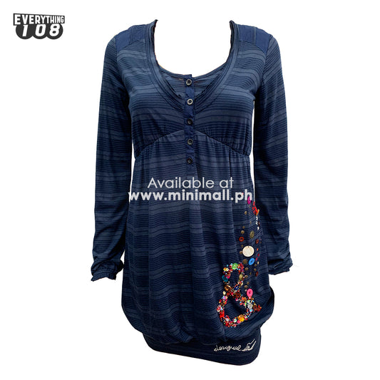 DESIGUAL BLUE DRESS WITH SEQUIN