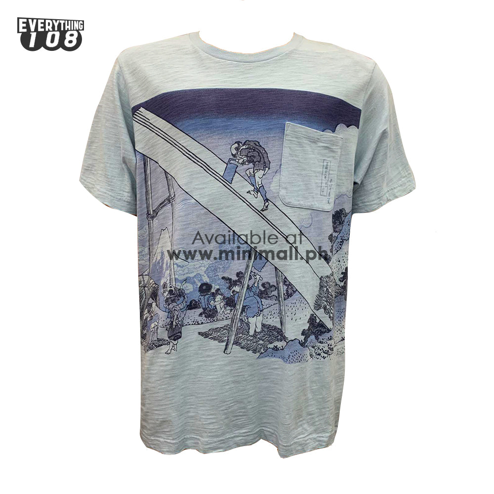 [HB-04] UNIQLO HOKUSAI BLUE UT GRAPHIC T-SHIRT