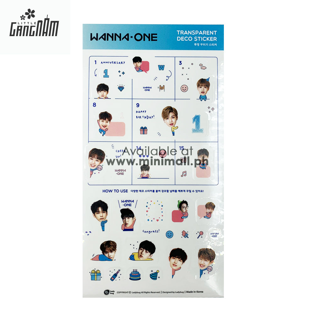 WANNA ONE - TRANSPARENT DECO STICKER